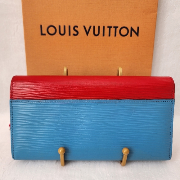 Auth Louis Vuitton Epi Tribal Mask Red/Blue Wallet on Chain - Picture 2 of 9